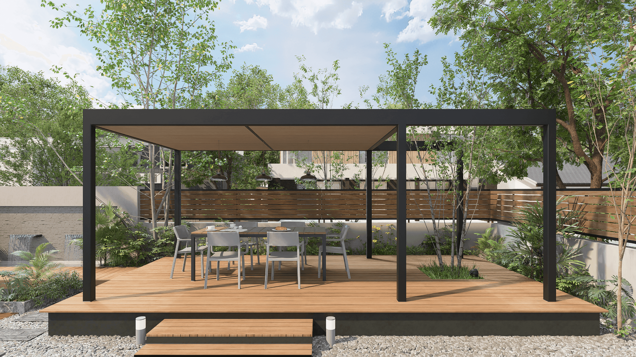 上質な屋外リビング