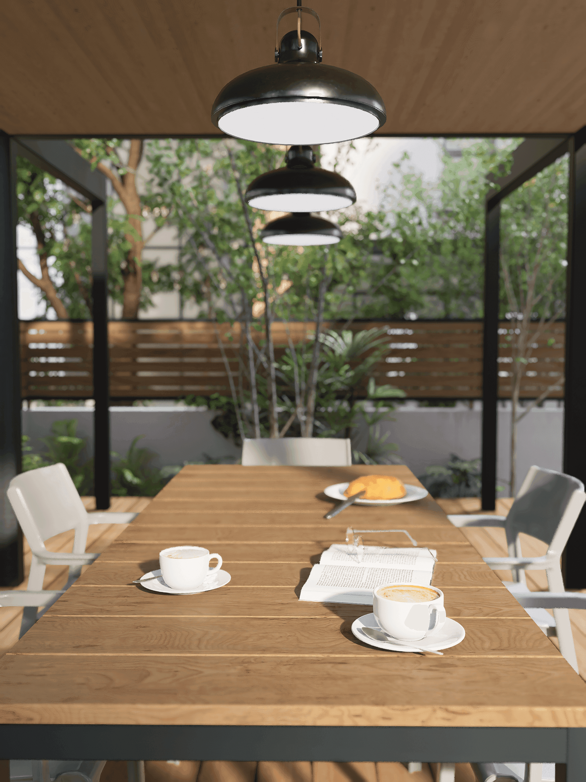 上質な屋外リビング