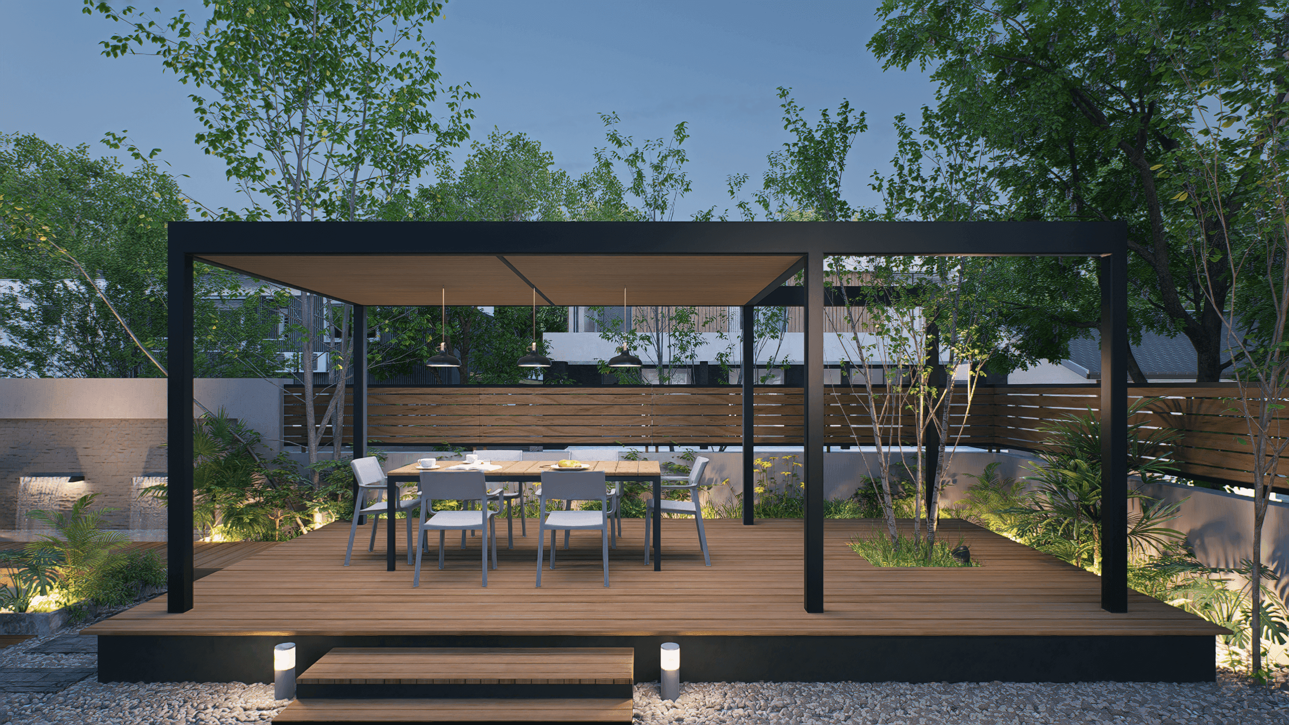 上質な屋外リビング