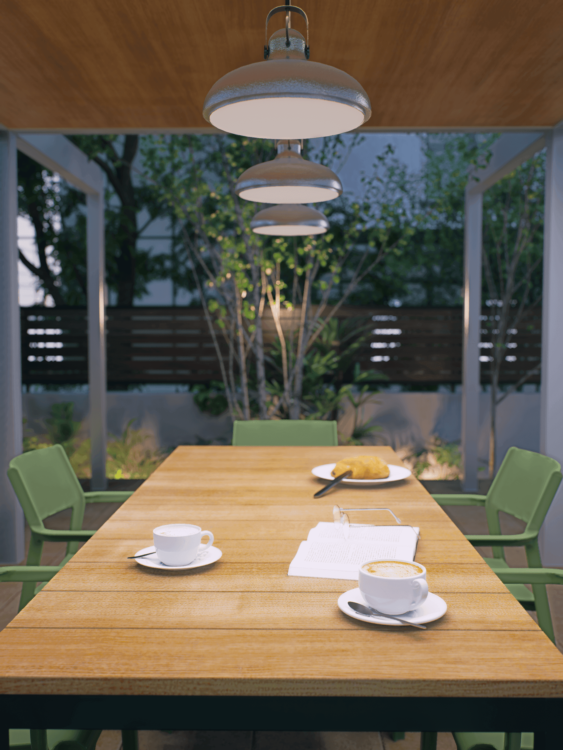 上質な屋外リビング