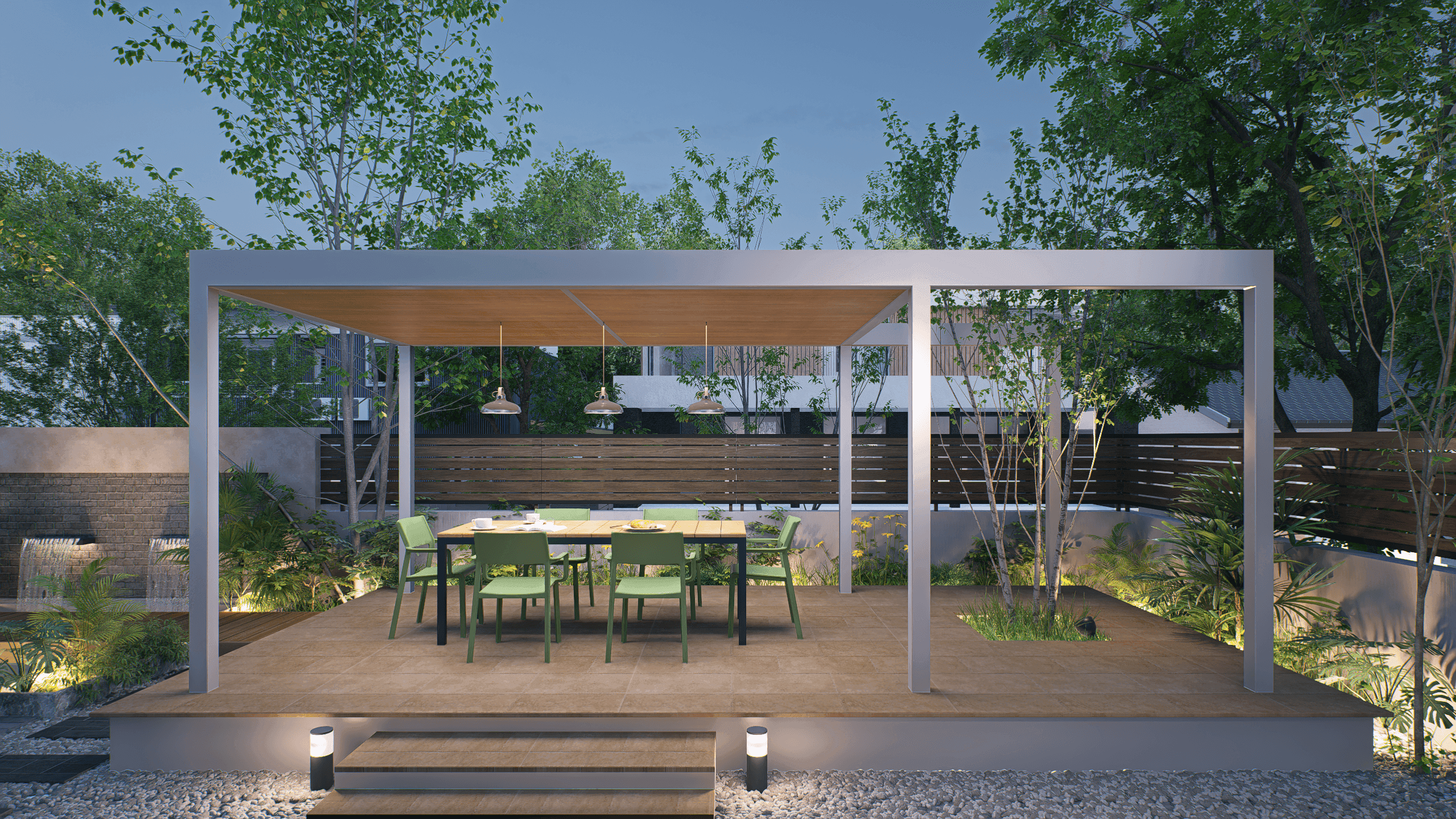 上質な屋外リビング