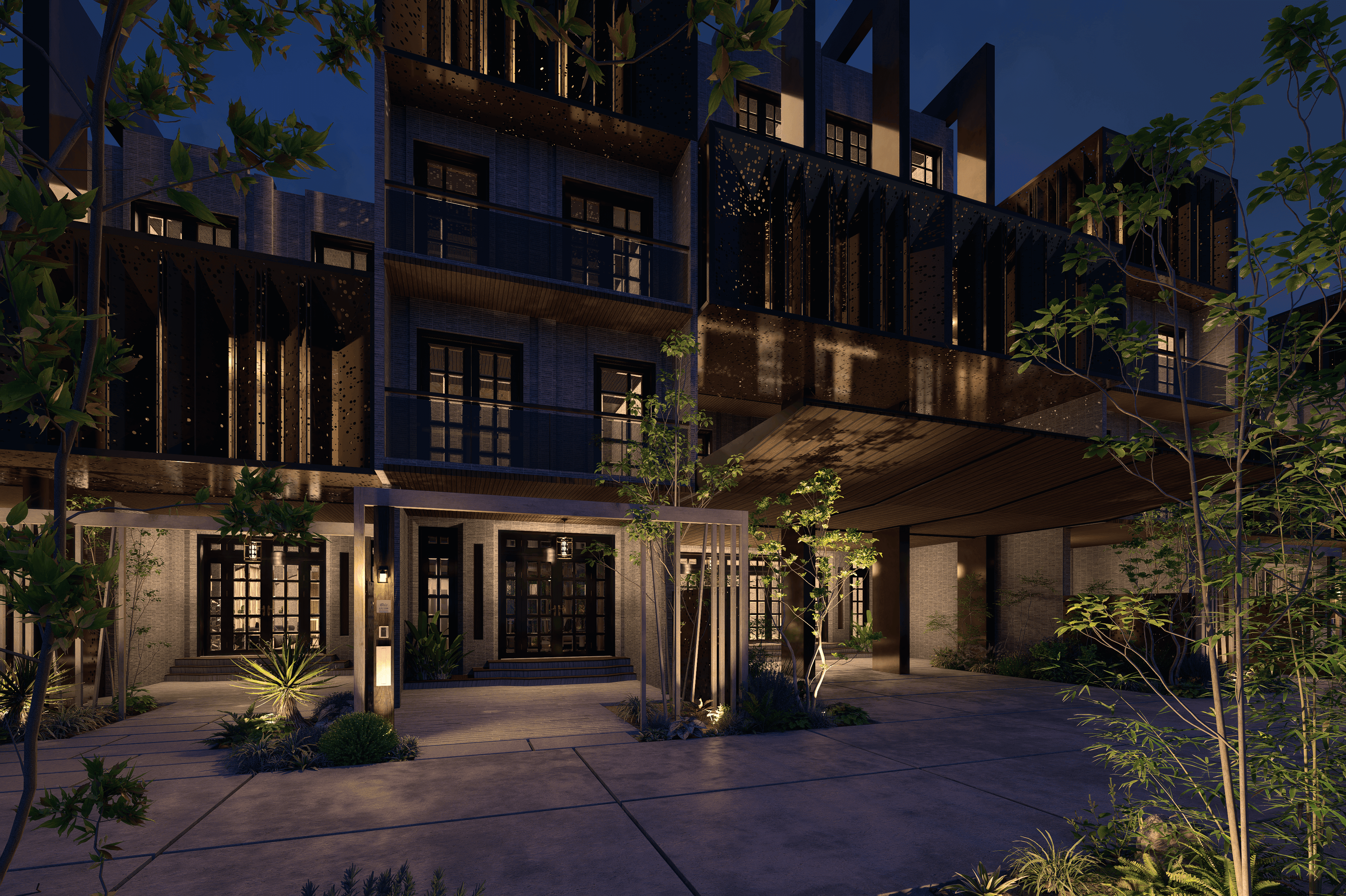 緑に包まれた都市型マンション