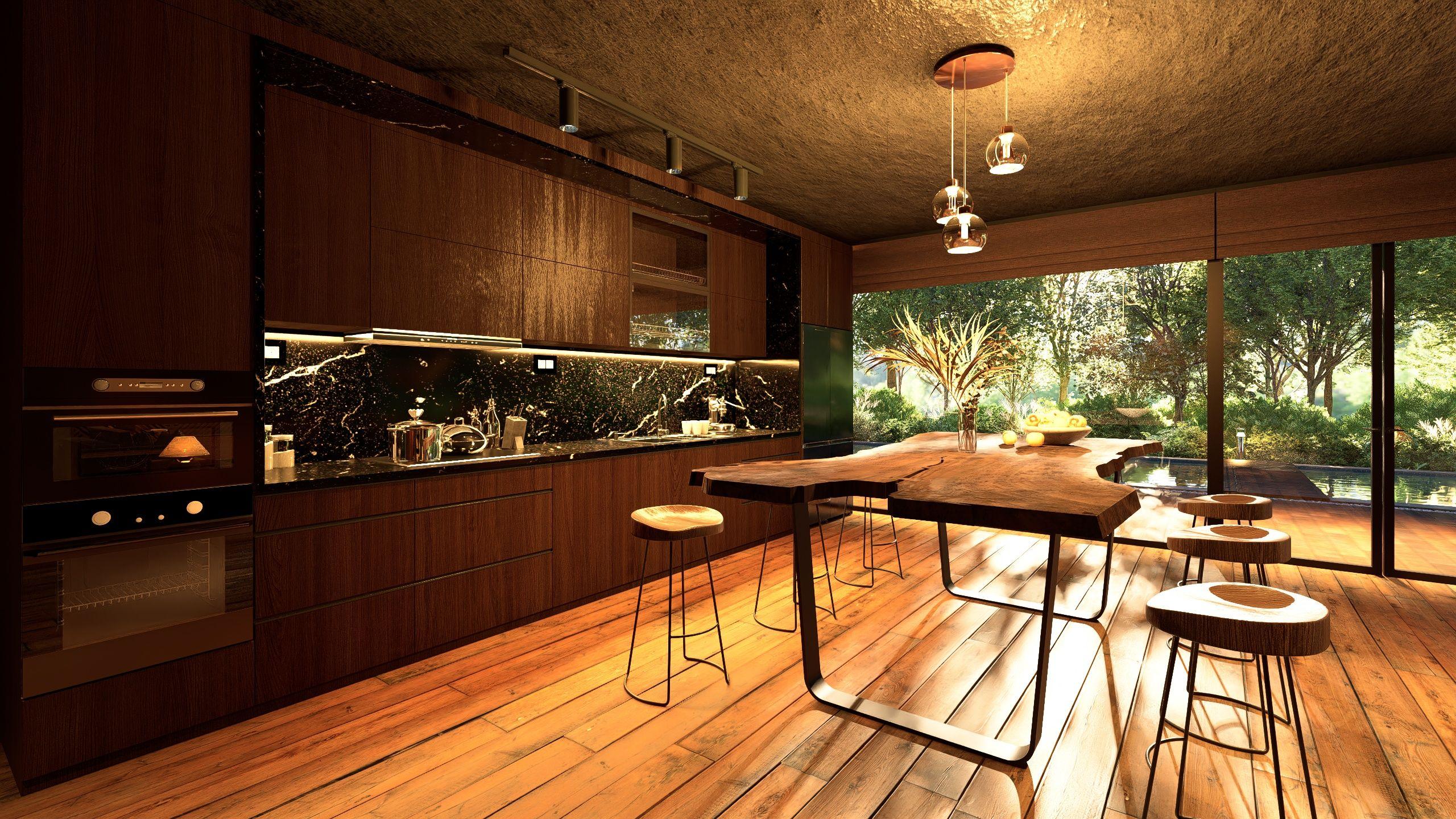 森の静寂に溶け込むホテル