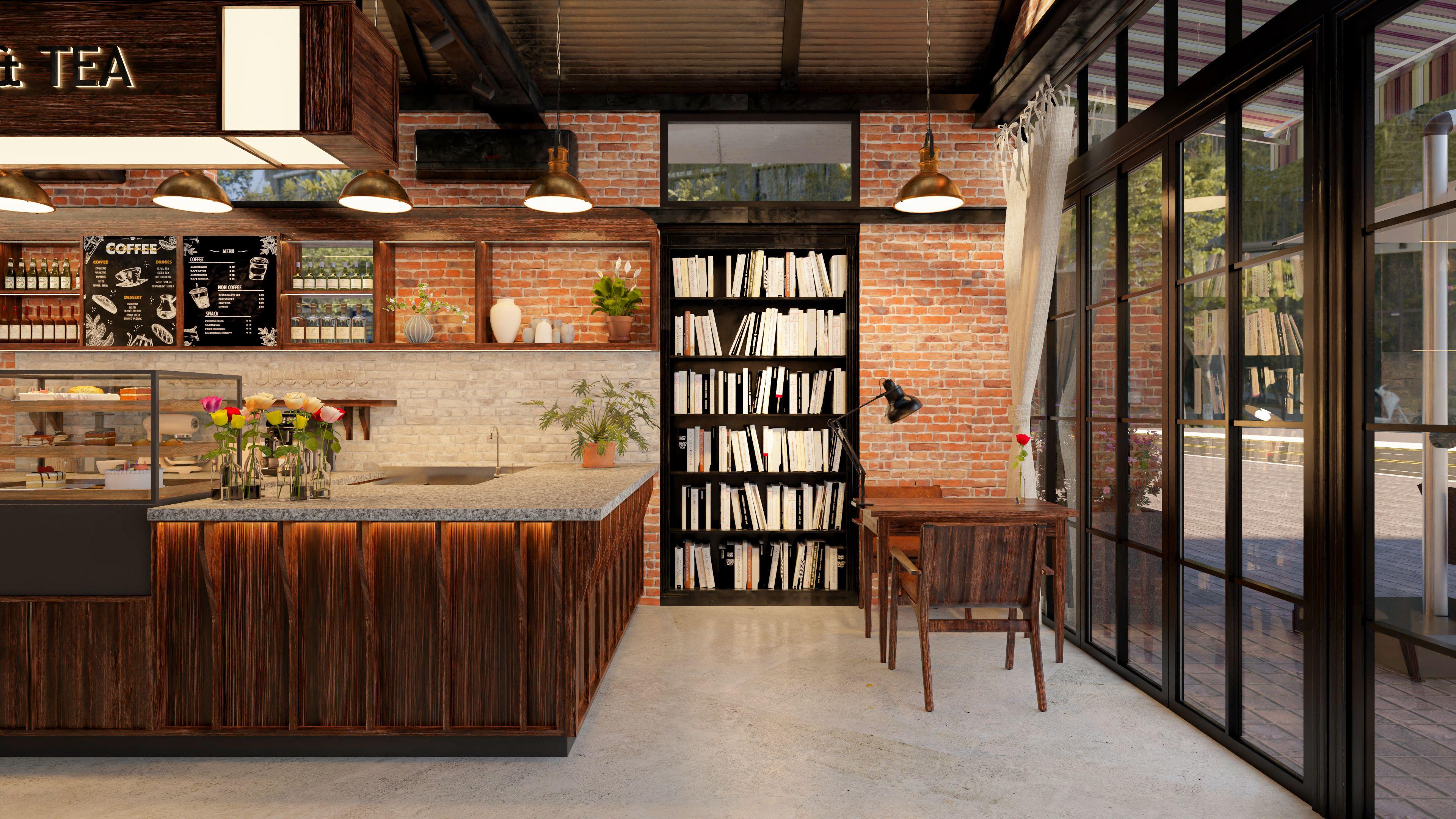 インダストリアルなブックカフェ