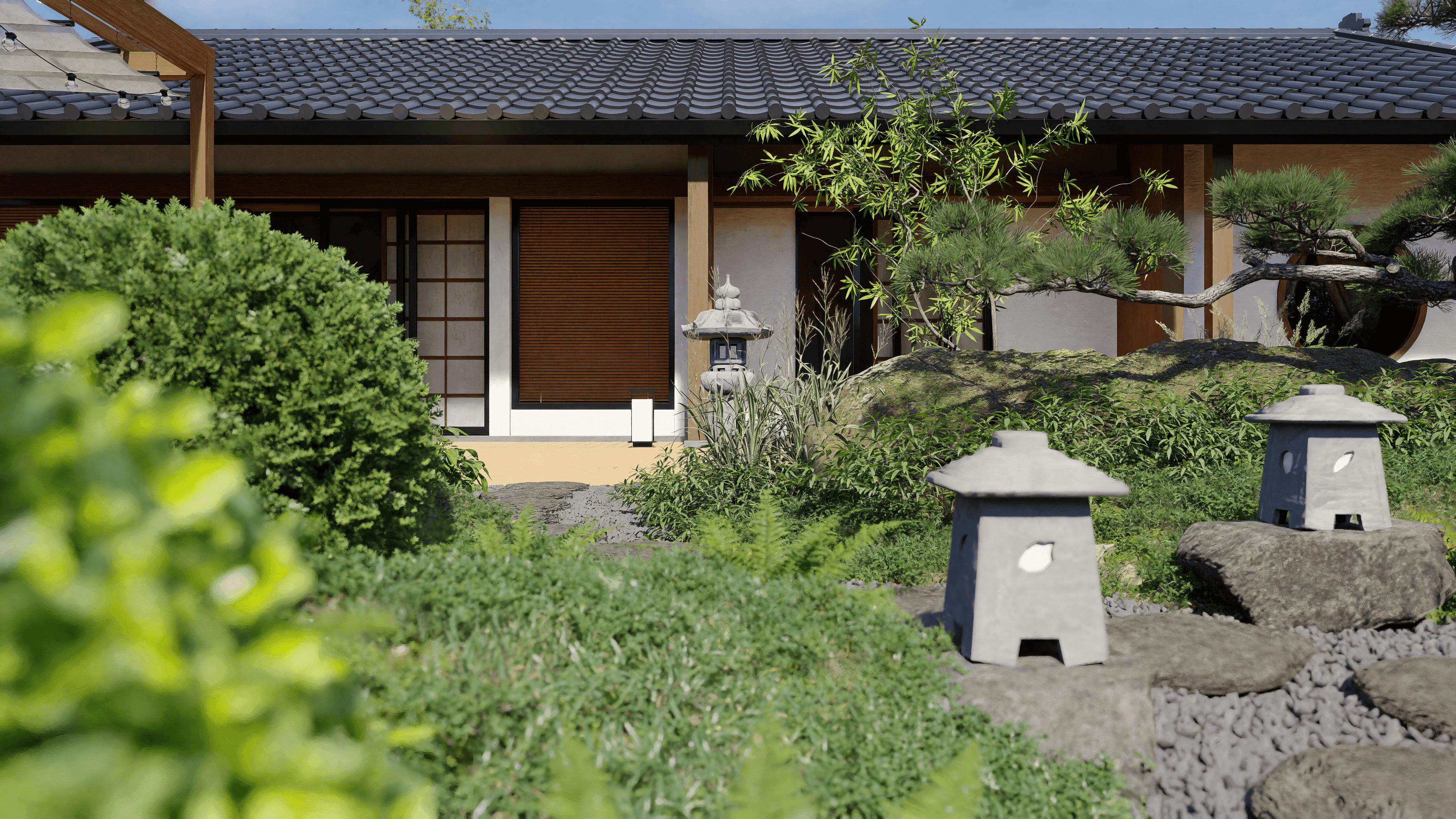 伝統とモダンが響き合う静寂の庭