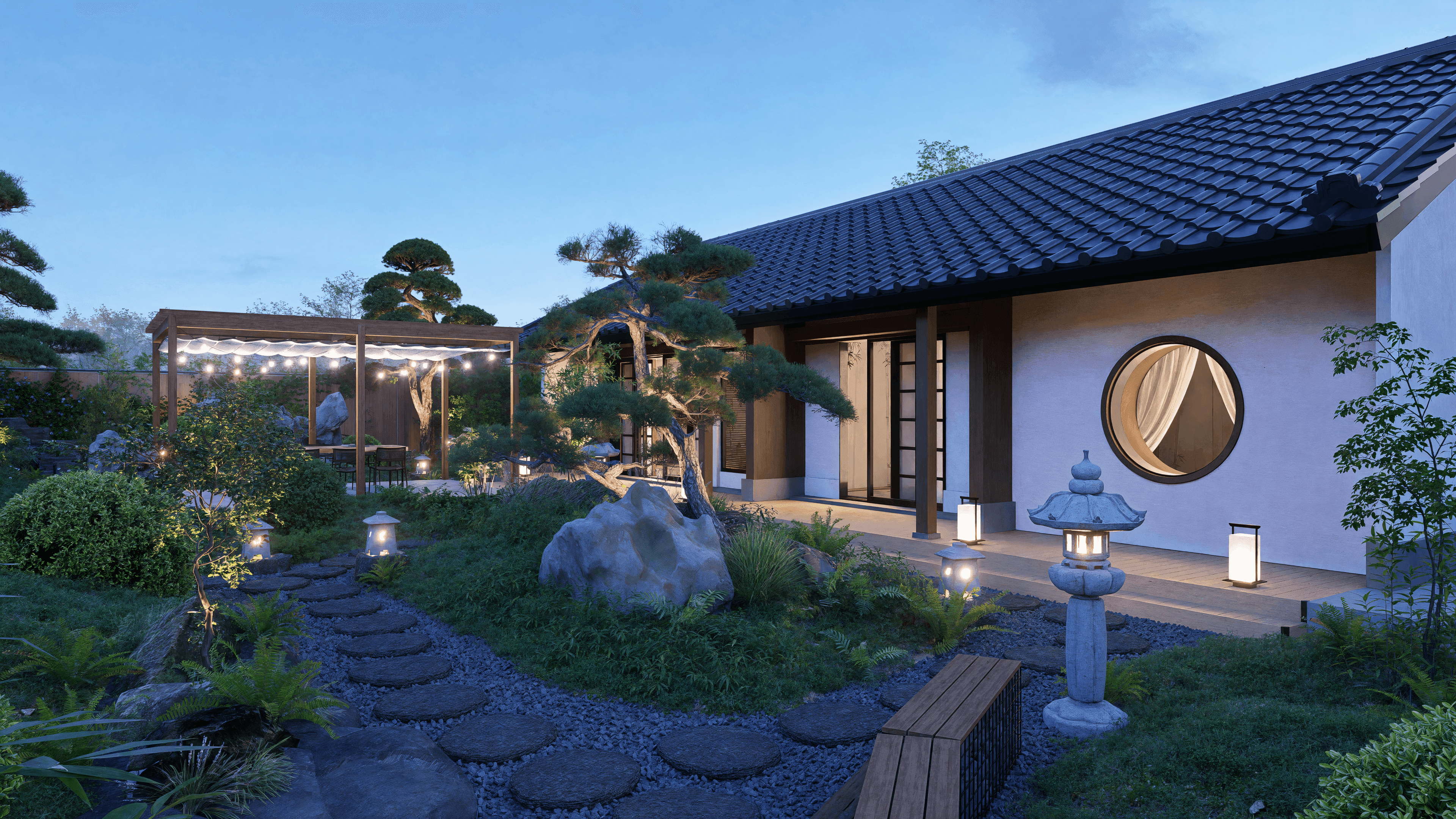 伝統とモダンが響き合う静寂の庭