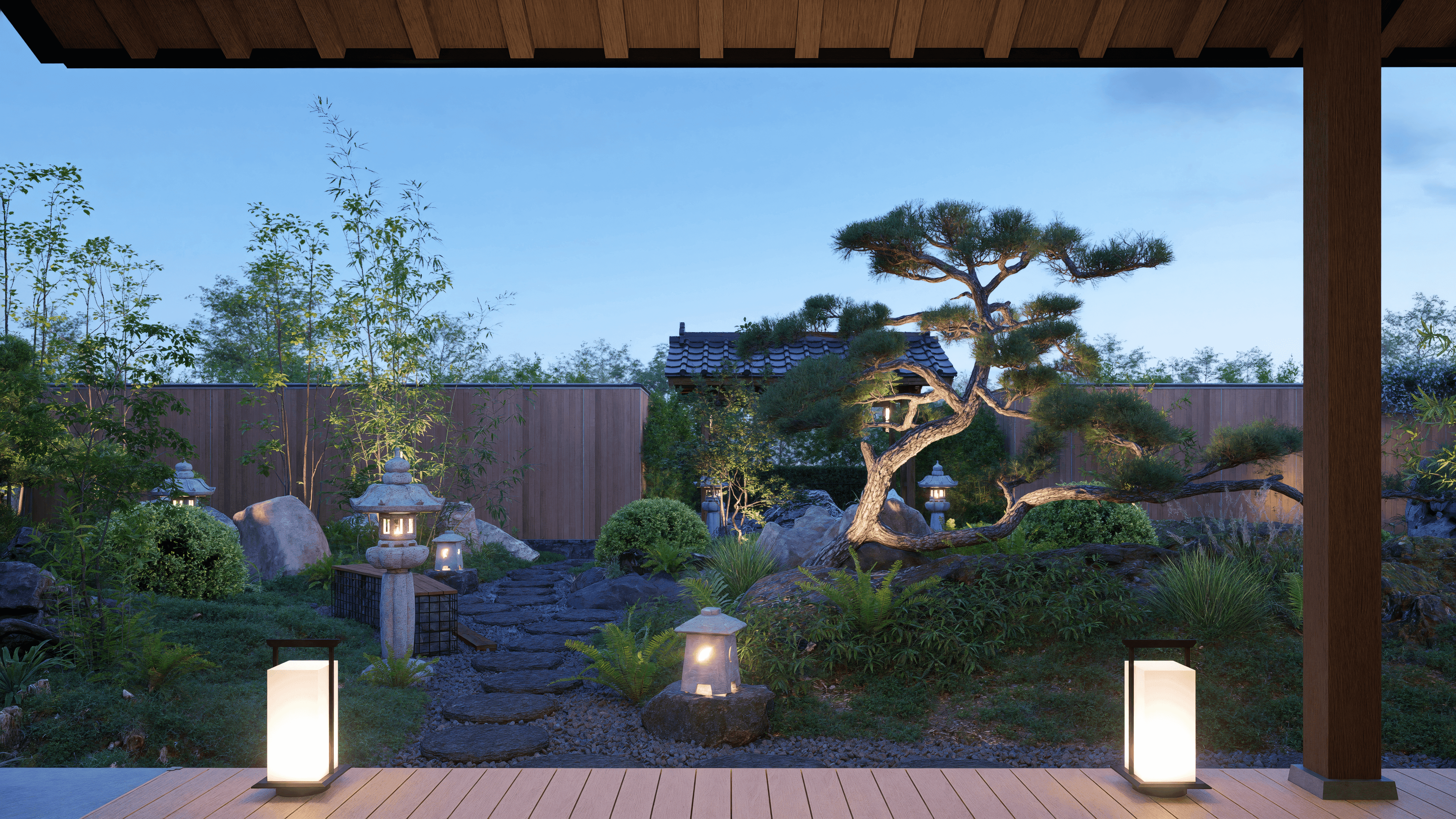 伝統とモダンが響き合う静寂の庭