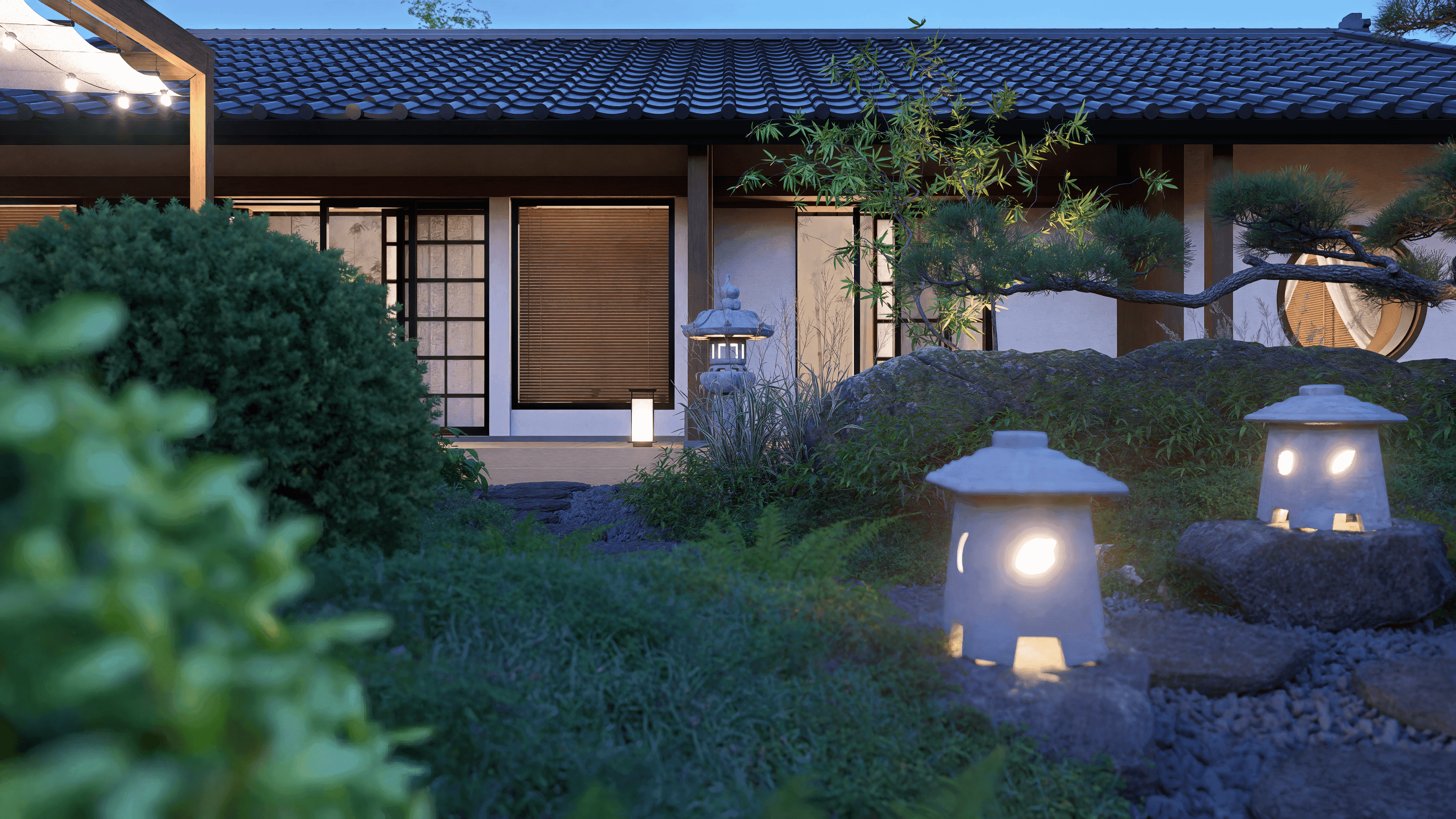 伝統とモダンが響き合う静寂の庭